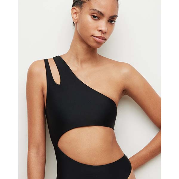 Allsaints Australia Womens Cara Cut Out Swimsuit Black AU96-537